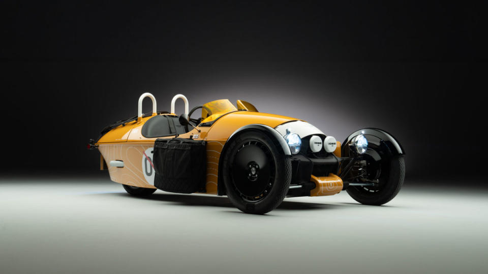 The Morgan Super 3 Malle Rally Special three-wheeler.