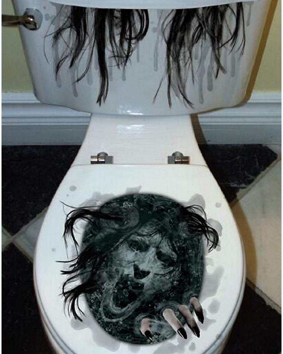 <p>Welp, I’m terrified just looking at the picture of this one; so expect a few screams coming out of the bathroom.</p> <p><strong>Shop now:</strong> Submergence Toilet Topper, $5. <a rel="nofollow noopener" href="https://www.spirithalloween.com/product/decorations/window-wall-decor/submergence-toilet-topper-decorations/pc/1005/c/0/sc/1051/163183.uts?thumbnailIndex=14" target="_blank" data-ylk="slk:spirithalloween.com;elm:context_link;itc:0;sec:content-canvas" class="link ">spirithalloween.com</a></p>