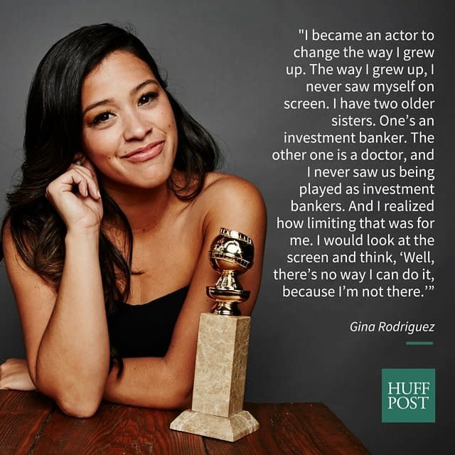 Before "Jane The Virgin" became a breakout&nbsp;hit and Gina Rodriguez <a href="http://www.huffingtonpost.com/2015/01/11/gina-rodriguez-best-actress-tv-comedy_n_6425842.html">became a Golden Globe winner,</a>&nbsp;she gave <a href="http://www.huffingtonpost.com/entry/gina-rodriguez-diversity-quotes_us_55b8fa1ce4b0074ba5a709b6">a profound and poignant speech</a> about why she became an actress at the <a href="http://www.huffingtonpost.com/entry/gina-rodriguez-diversity-quotes_us_55b8fa1ce4b0074ba5a709b6">Television Critics Association summer press tour in 2014. </a>