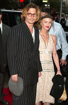 Johnny Depp and Vanessa Paradis at the New York premiere of Columbia's Once Upon a Time in Mexico