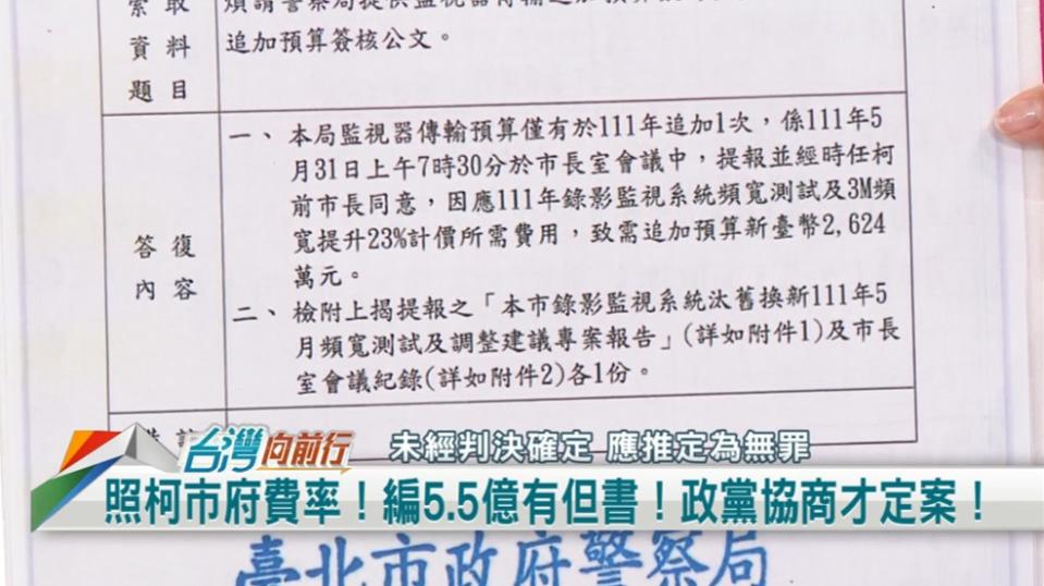 怪怪的！柯蔣槓監視器案！許淑華：柯也追加預算！