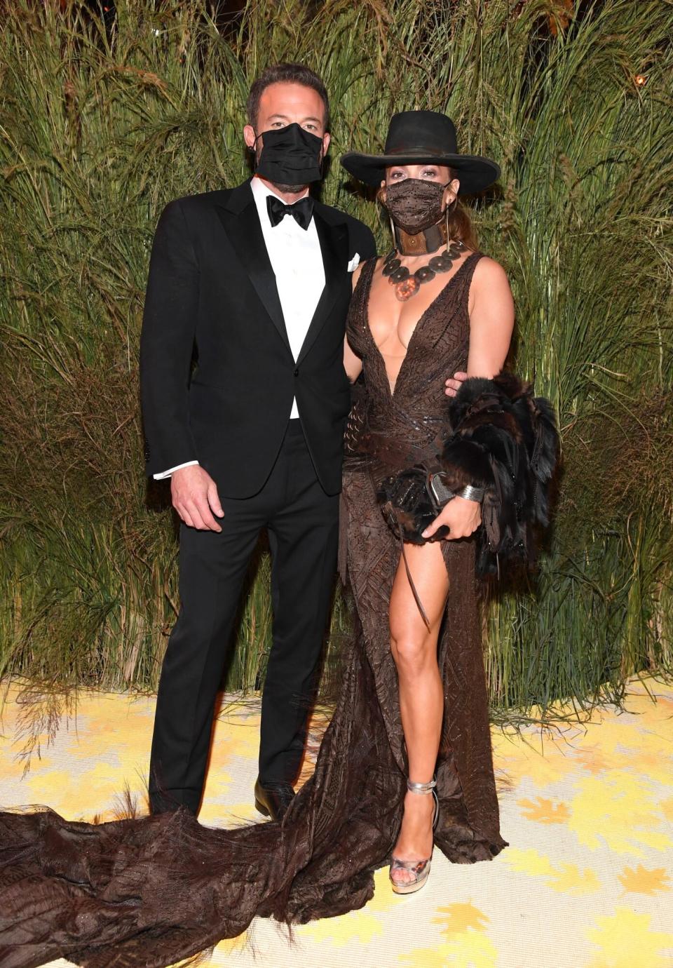 J.Lo-Ben-Affleck-The 2021 Met Gala Celebrating In America: A Lexicon Of Fashion - Inside