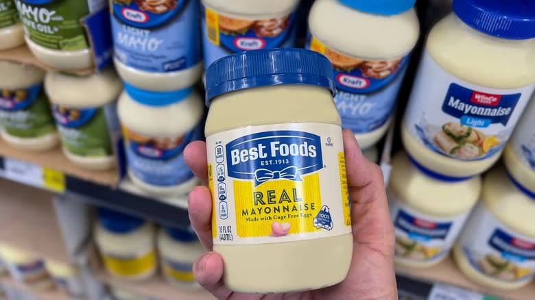 Store-bought mayo in jar