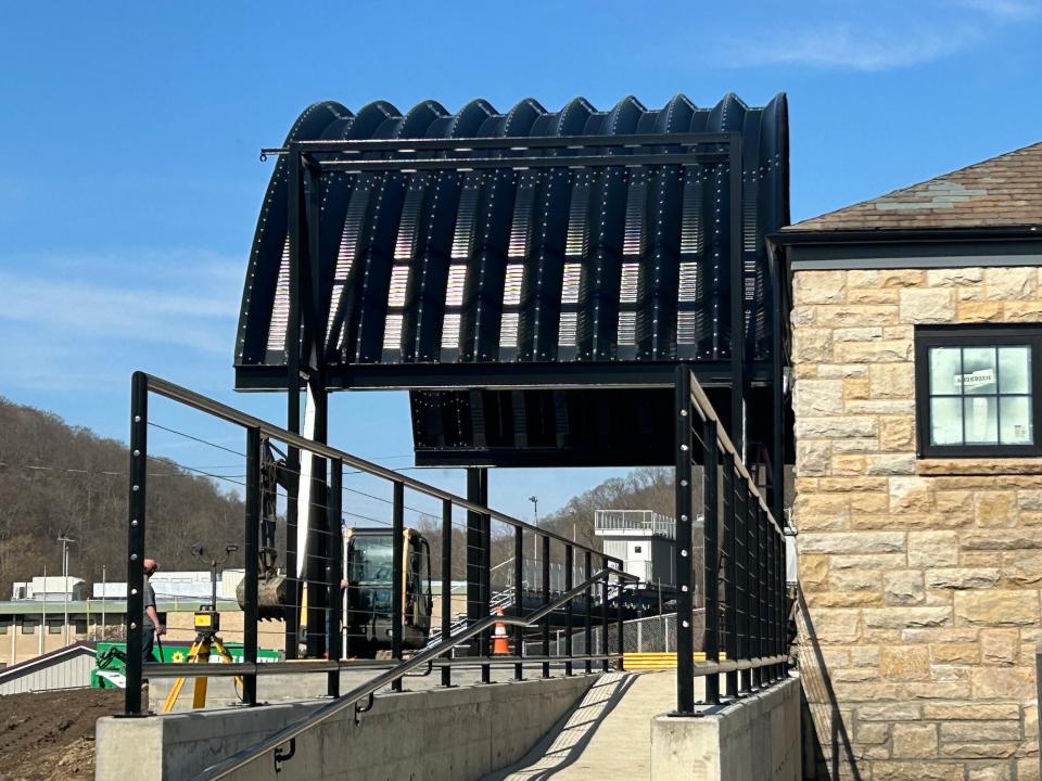 A roof was recently added to the new Beaver Borough Community Center stage.