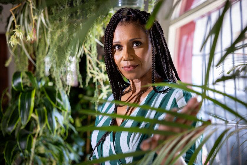 LOS ANGELES-CA-SEPTEMBER 6, 2024: Actress Toks Olagundoye, who plays Olivia Finch on Paramount+'s "Frasier," is photographed at Potted in Los Angeles on September 6, 2024. (Christina House / Los Angeles Times)