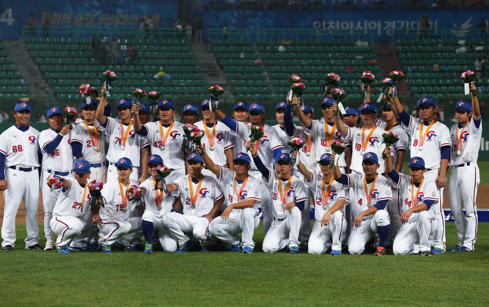 中華棒球隊出戰仁川亞運拿下銀牌。（Photo by Chung Sung-Jun/Getty Images）