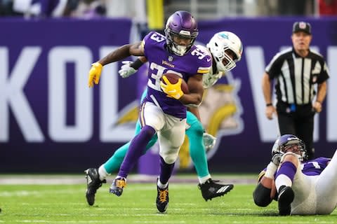 Minnesota Vikings running back Dalvin Cook (33) carries the ball during the third quarter against the Miami Dolphins at U.S. Bank Stadium - Credit: Brace Hemmelgarn/USA TODAY