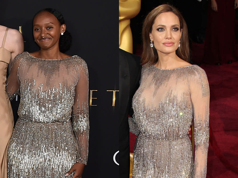 Zahara Jolie-Pitt Wore Mom Angelina Jolie’s 2014 OscarsDress