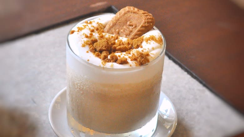 Cup of biscoff hot chocolate