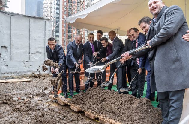 Then-Brooklyn Borough President Eric Adams took part in a 2018 groundbreaking for the Turken House in Manhattan.