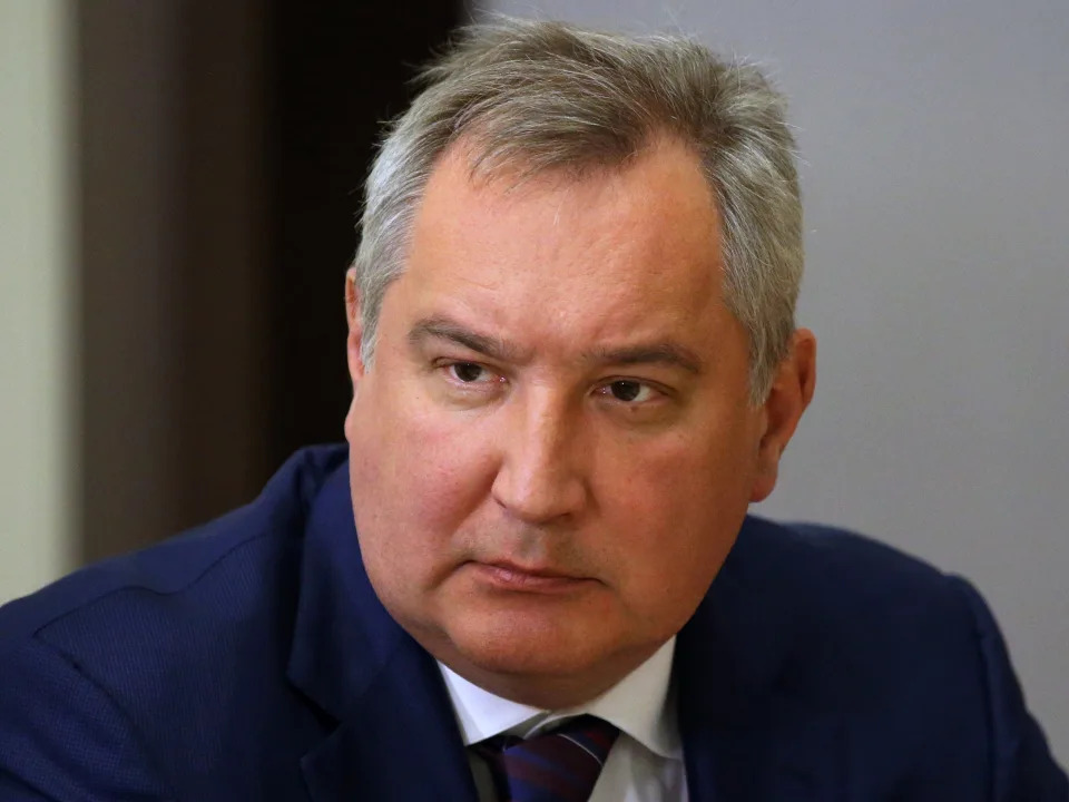 Russian former Deputy Prime Minister Dmitry Rogozin attends a meeting with high-ranked officers, defense and military officials.
