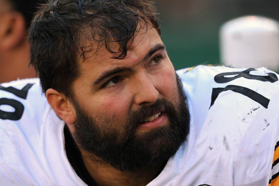 Alejandro Villanueva, jugador de los Pittsburgh Steelers de la NFL.