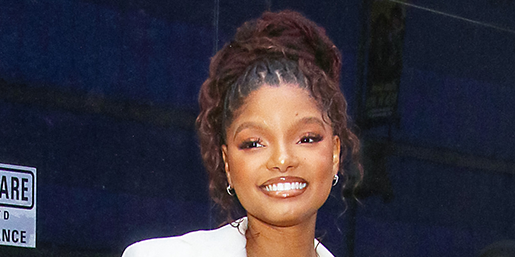 halle bailey angelic white outfit