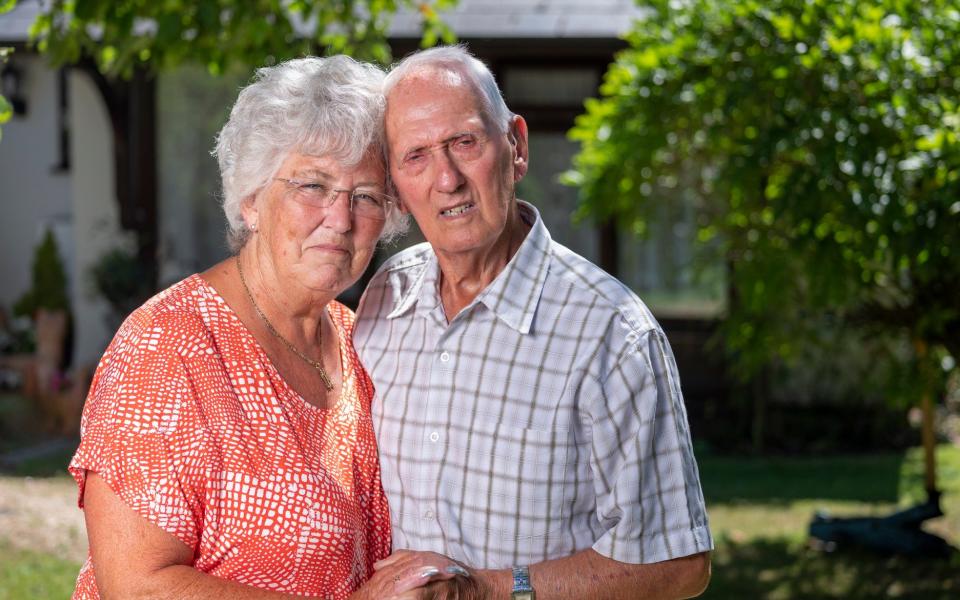 Peter Thorley and his wife of 55 years, Lea - Heathcliff O'Malley/The Telegraph