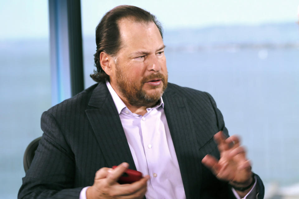 Jim Cramer spoke with Marc Benioff after his cloud company, Salesforce, reported an earnings beat.