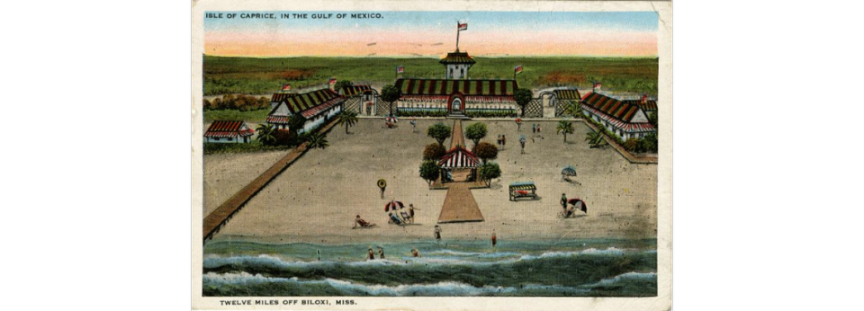 Postcard featuring the resort on the Isle of Caprice