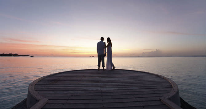 Honeymooners at Constance Halaveli Maldives