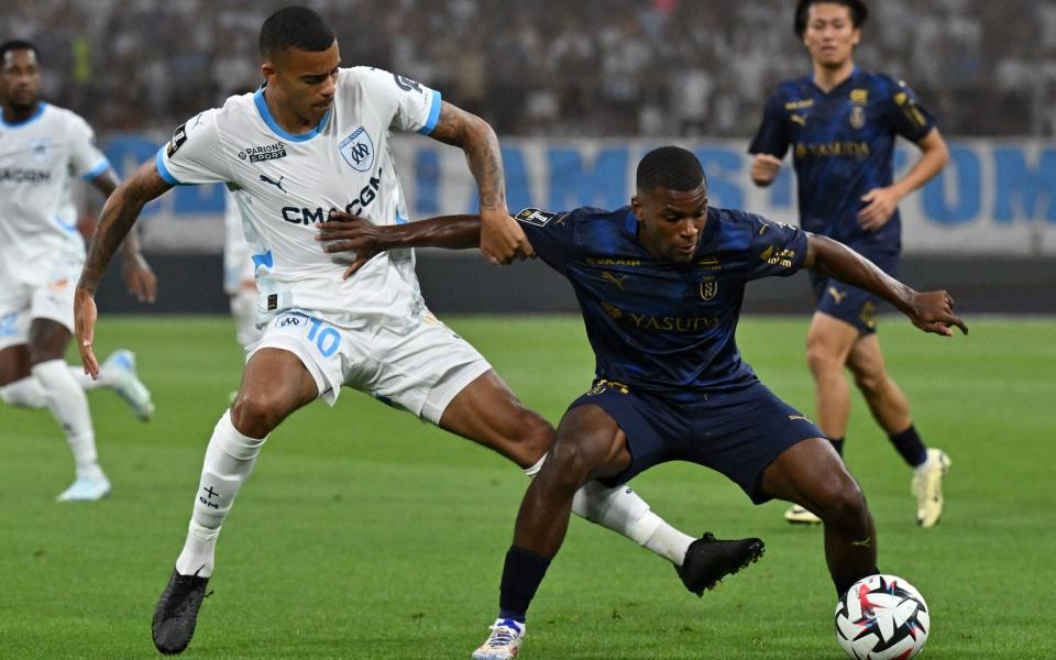 Mason Greenwood playing on his home debut for Marseille