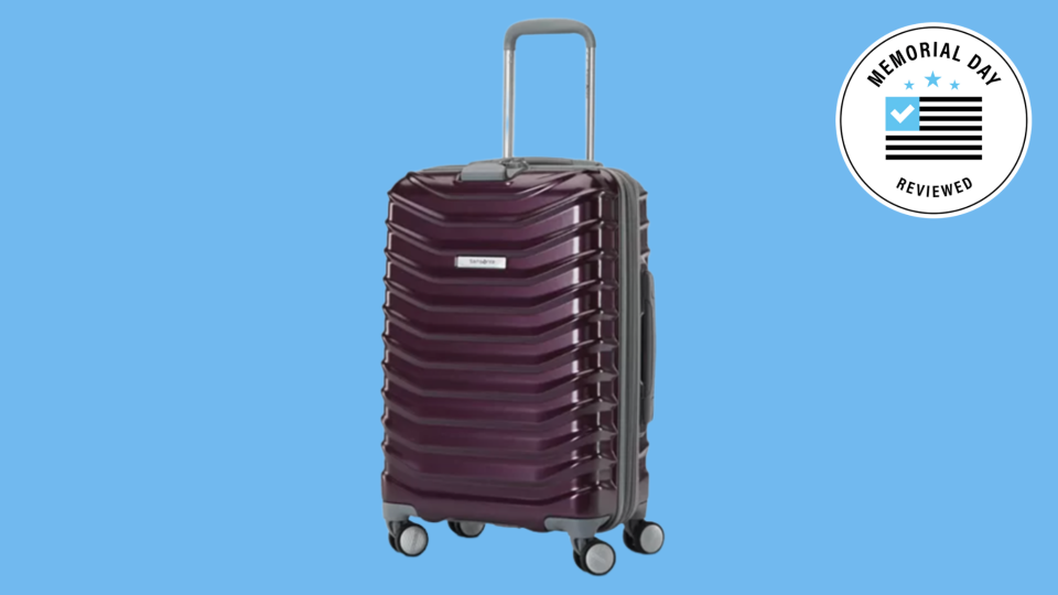 Keep your belongings secure on the go with this Samsonite carry on, now on sale at Macy's.
