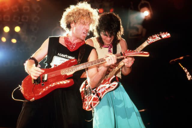 <p>Ross Marino/Getty</p> Sammy Hagar and Eddie Van Halen