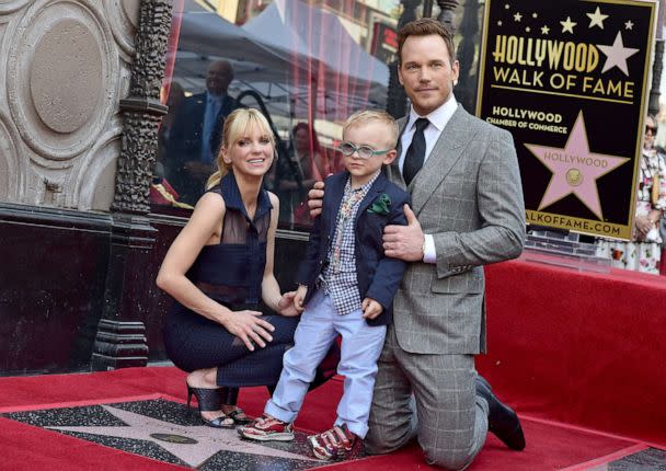 PHOTO: Anna Faris, Chris Pratt and son Jack Pratt attend the ceremony honoring Chris Pratt with a star on the Hollywood Walk of Fame on April 21, 2017 in Hollywood, Calif. (FilmMagic via Getty Images, FILE)