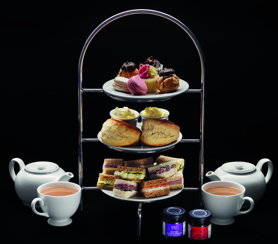 Thinking of afternoon tea? Here’s a look at the spread offered by the cafe. (Photo: Marks and Spencer)