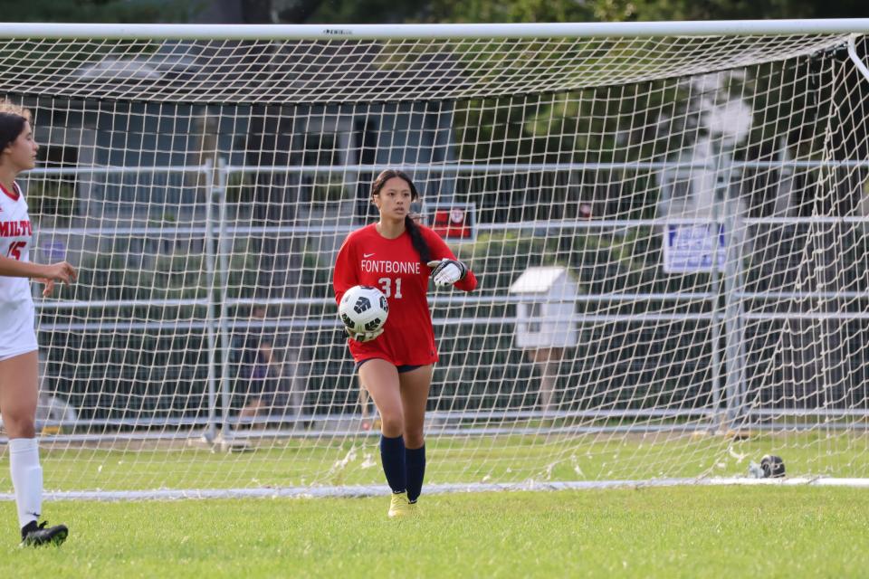 Fontbonne Academy's Charlene Vu during a game against Arlington Catholic on Wednesday, Oct. 25, 2023.