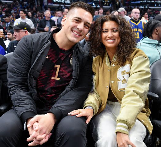 Allen Berezovsky/Getty André Murillo and Tori Kelly in March 2023