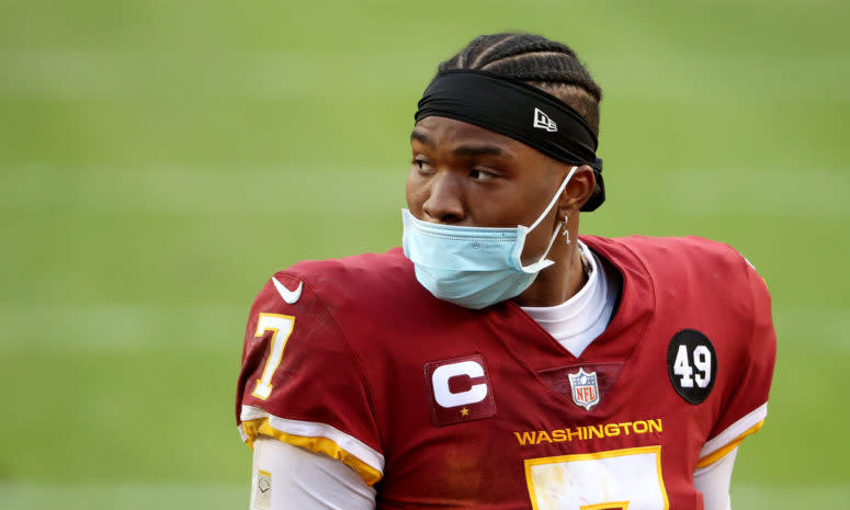 Washington Football Team quarterback Dwayne Haskins against Seattle.