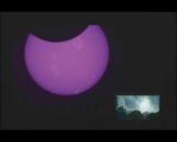 Some of the first views of the annular solar eclipse on May 10, 2013 came in from a webcast hosted by the Coca-Cola Space Science Center.