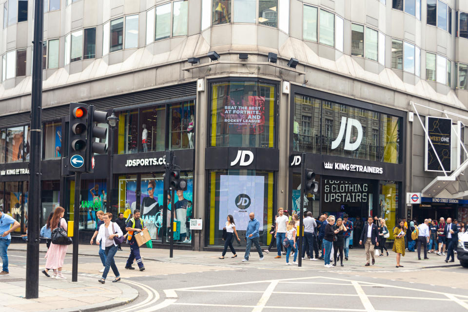 JD Sports store on the Oxford Street. Photo: Getty