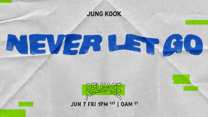 Jung Kook宣布在6月7日13:00（KST）發布新歌。（圖／翻攝自X）