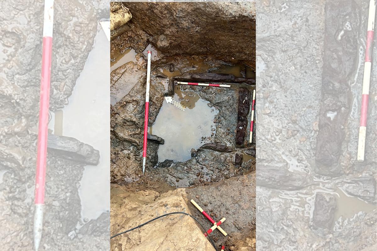 The bottom of a wood lined Roman well has been found at the site <i>(Image: Culver Project)</i>