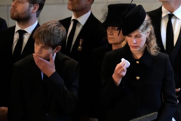 James, Viscount Severn and Lady Louise Windsor at the Palace of Westminster. (Photo: Christopher Furlong via Getty Images)