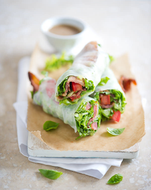 <strong>Get the <a href="http://whiteonricecouple.com/recipes/spring-rolls/">BLT Spring Roll</a> recipe from White On Rice Couple</strong>