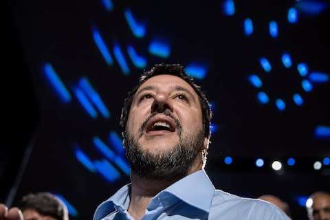 Matteo Salvini says Italy 'will no longer be the doormat of Europe' when it comes to the migrant crisis - Credit: Alessio Pierdomenico/Bloomberg