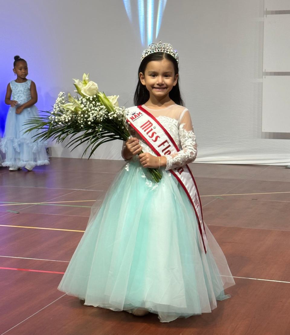 Elle Nguyen, 5, was crowned Miss Florida 2024 American National Princess.