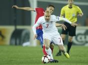 Football Soccer - Georgia v Serbia - World Cup 2018 Qualifiers - Group D - Boris Paichadze Dinamo Arena,Tbilisi, Georgia - 24/3/17. Georgia's Jaba Kankava in action against Serbia's Nemanja Matic. REUTERS/David Mdzinarishvili