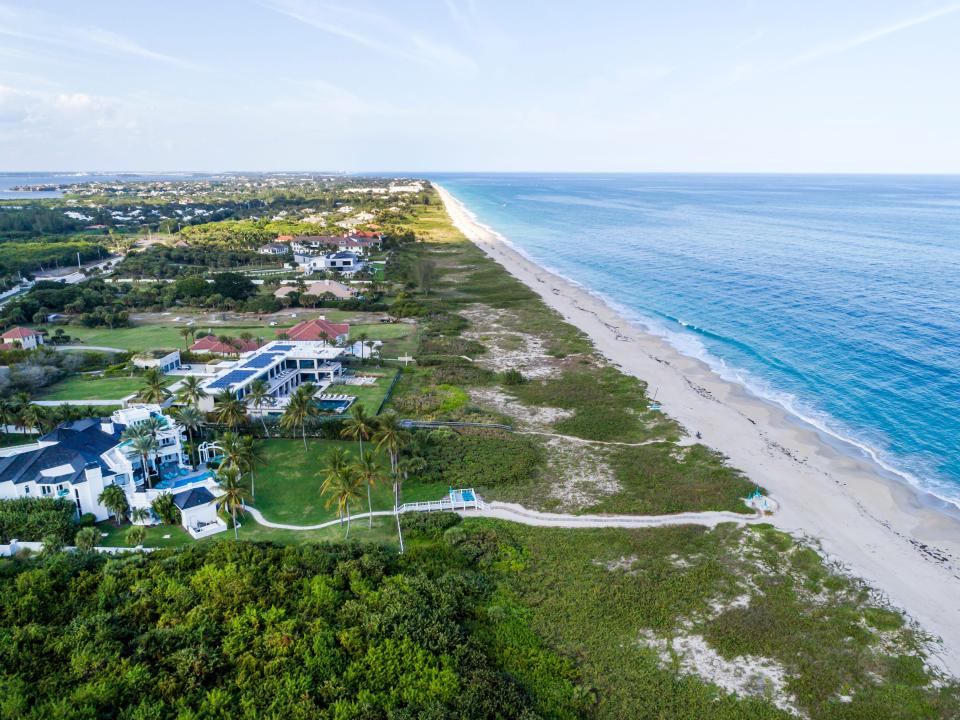 Aerial view coastline Vero Beach, Florida