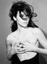 Kendall Jenner posed topless for Interview magazine's June/July issue and said she was "really happy" with the results.