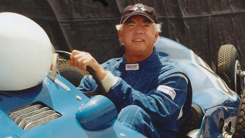 Peter Mullin getting ready to compete in a day of historics racing.