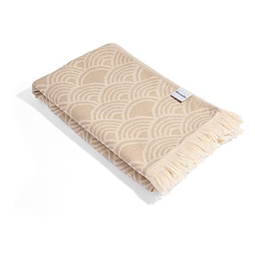 12) InfuseZen Terry Cloth Lined Turkish Towel