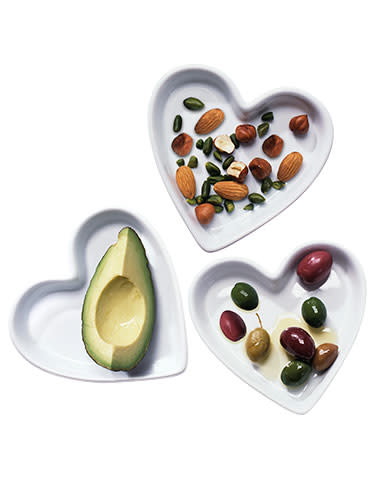 avocados, olives and nuts