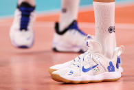 <p>TOKYO, JAPAN - JULY 30: Osmany Juantorena #5 of Team Italy competes against Team Iran during the Men's Preliminary Round - Pool A volleyball on day seven of the Tokyo 2020 Olympic Games at Ariake Arena on July 30, 2021 in Tokyo, Japan. (Photo by Toru Hanai/Getty Images)</p> 