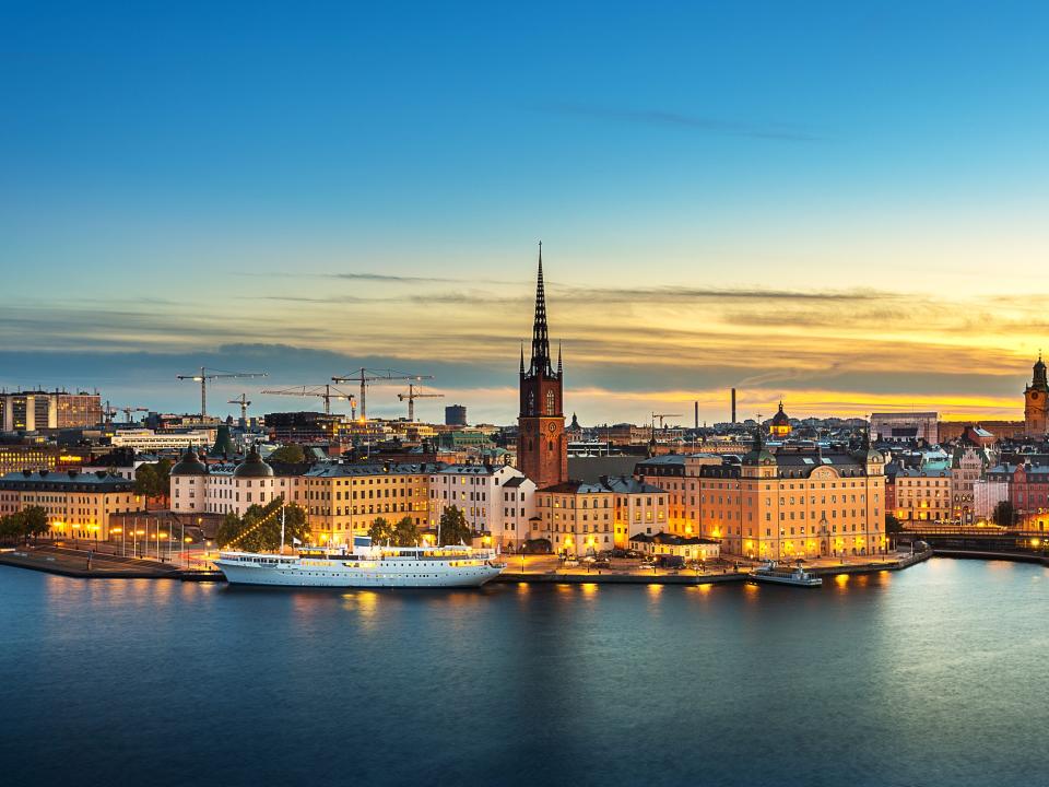 Skyline view of Stockholm City