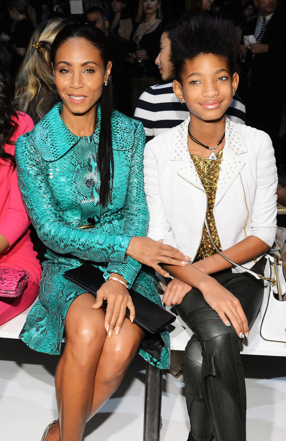 NEW YORK, NY - FEBRUARY 13:  Jada Pinkett Smith and Willow Smith attend the Michael Kors Fall 2013 fashion show during Mercedes-Benz Fashion Week at The Theatre at Lincoln Center on February 13, 2013 in New York City.  (Photo by Dimitrios Kambouris/Getty Images for Michael Kors)
