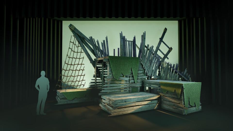 Jack Jammer's rendering for the set design of Theatre Tallahassee's production of "The Tempest."