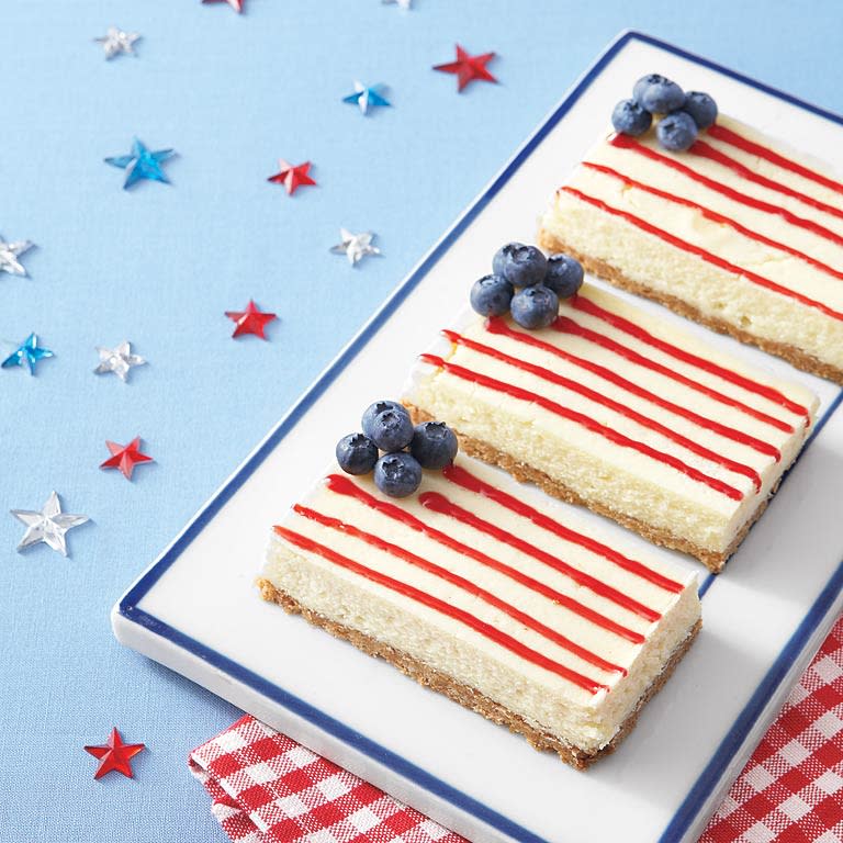 American Flag Cheesecake Bars