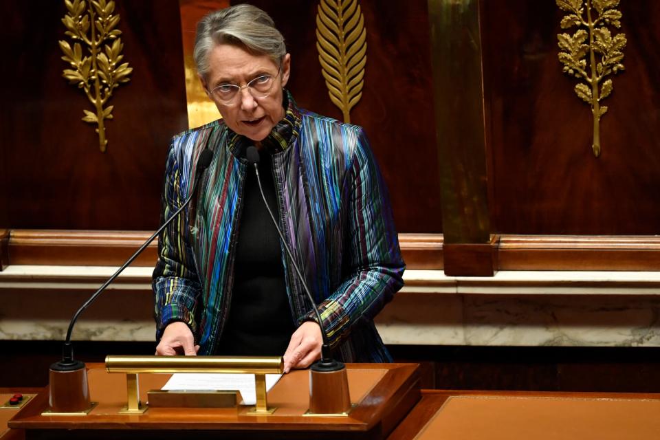 Elisabeth Borne le 6 décembre 2022 à l'Assemblée nationale.  - Julien De Rosa