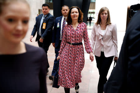 Nominee to be Director of the Central Intelligence Agency Gina Haspel arrives for meetings with Senators on Capitol Hill in Washington, U.S., May 7, 2018. REUTERS/Joshua Roberts